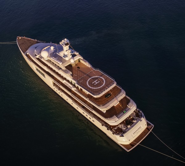 Aerial View Of 107m Yacht LUMINOSITY (ex ZOZA) At Launch
