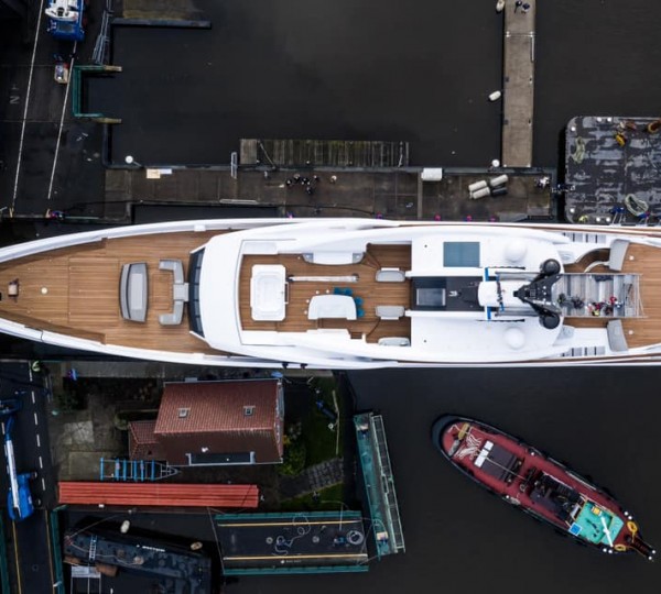 Aerial View Of Project 819 Motor Yacht GALINA