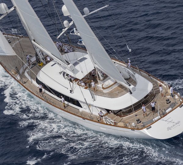 Aerial View Of Sailing Yacht ROSEHEARTY