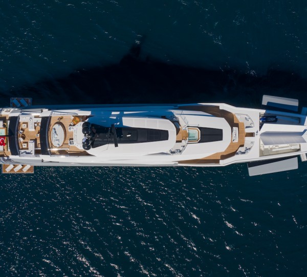 Aerial View Of The Superyacht