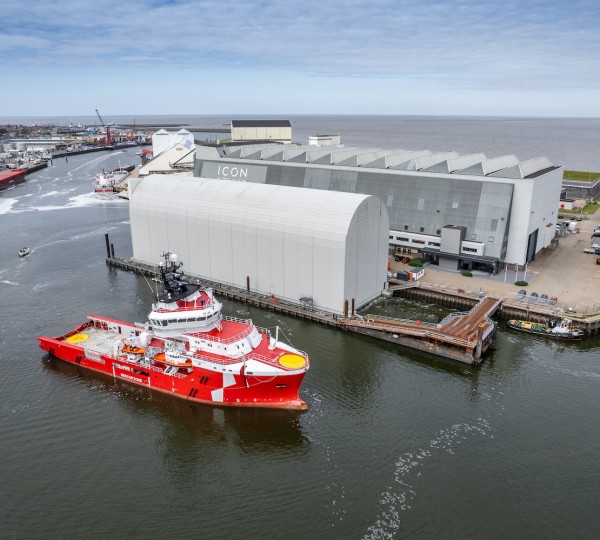 Aerial View Of The Vesel At The Yacht -