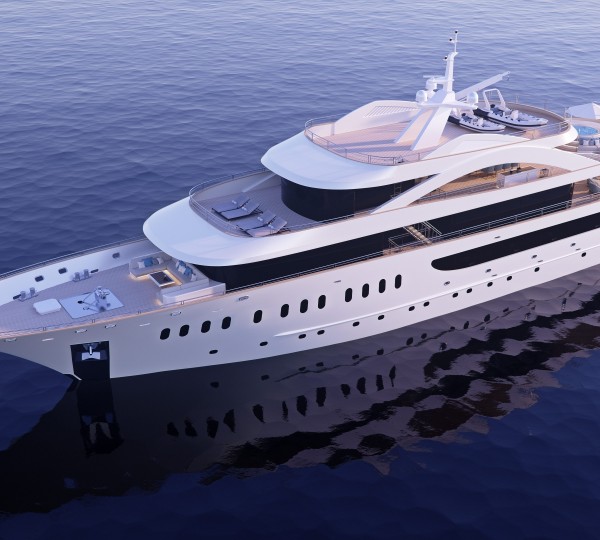 Aerial View Of The Yacht - Rendering