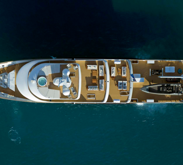Aerial View Of The Yacht ASPIRE