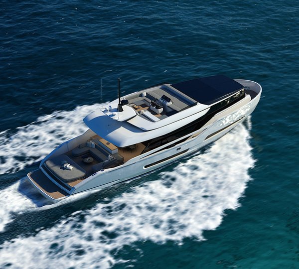 Aerial View Of The Yacht ONE Cruising