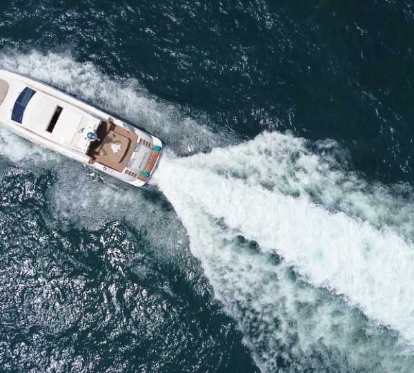 Aerial View Of The Yacht Running