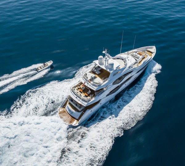 Aerial View Of The Yachts Running