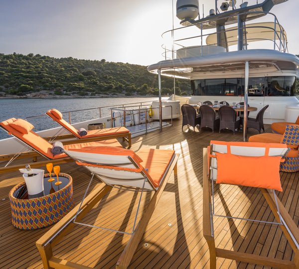 Aft Deck Dining And Sunbathing Area