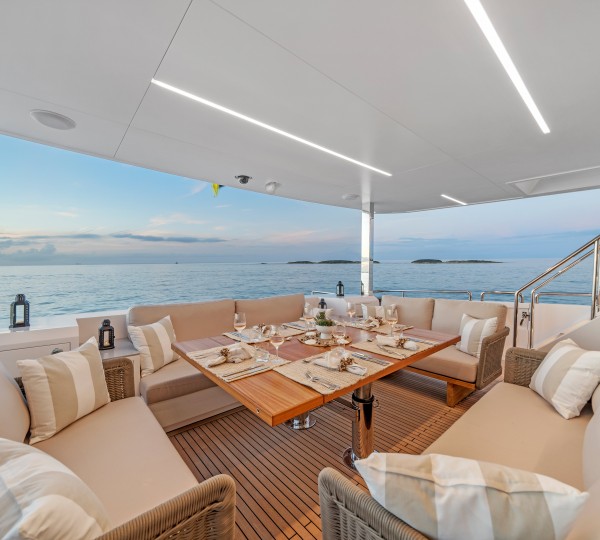 Aft Deck Dining Area For Guests