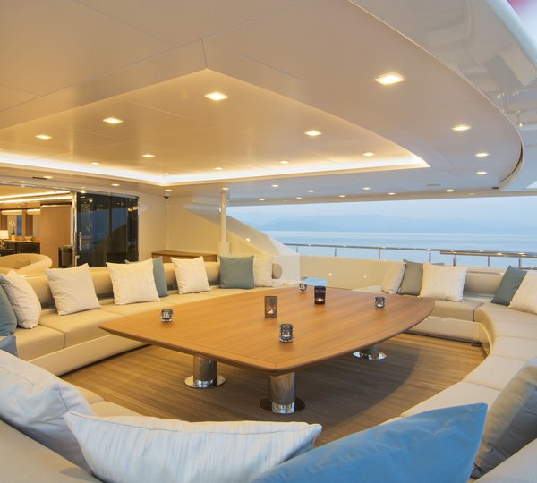 Aft Deck Seating After Sunset