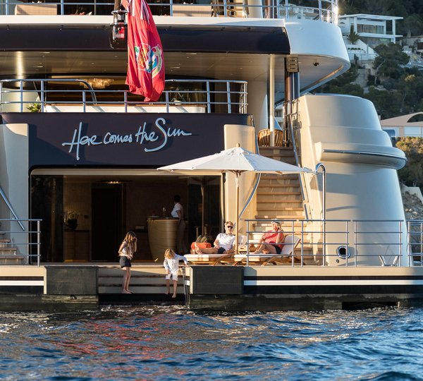 Aft Swim Platform Relaxing