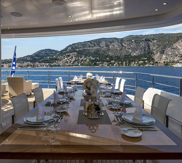Al Fresco Dining With The View Of The Mediterranean Coastline