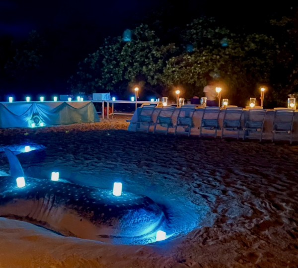 Amazing Sand Art Created By The Crew Of SAFIRA For An Evening Beach Set Up And Dinner