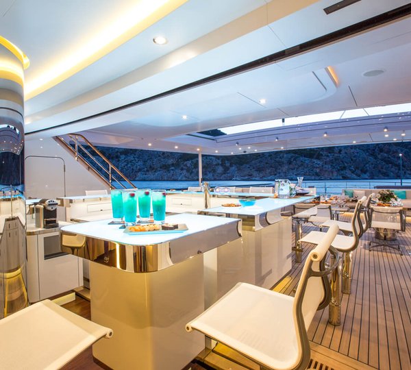 Bar And Seating Areas On The Aft Deck