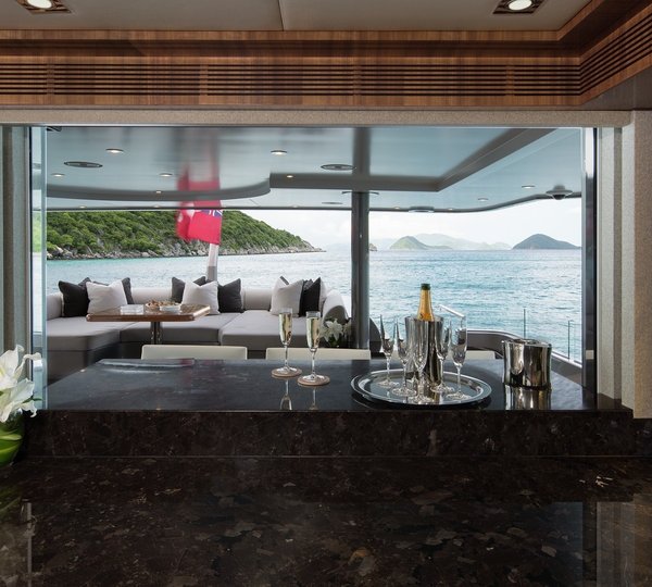 Bar In The Main Saloon Looking Out Aft