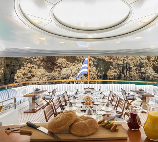 Beautiful Aft Deck Dining