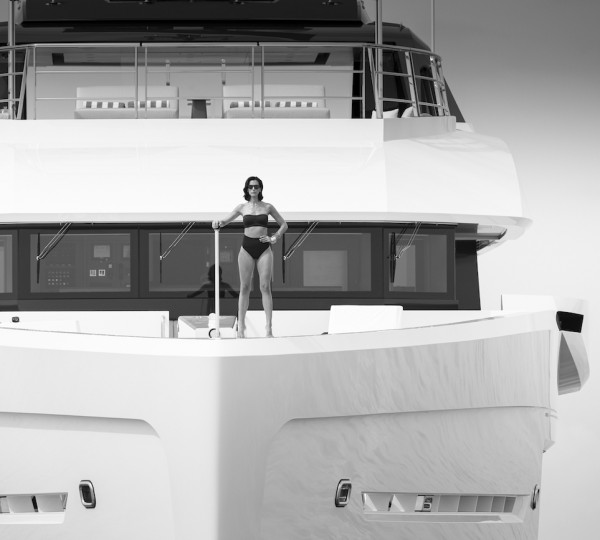 Bow Close Up Of The Yacht