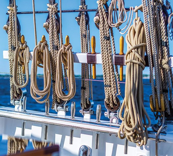Columbia Classic Sailing Yacht - Ropes Detail 