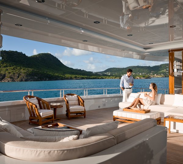 Couple Enjoying Aft Deck