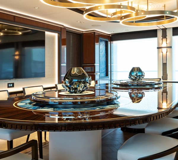 Dining Table In The Main Saloon