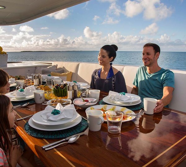 Eating On Opend Deck