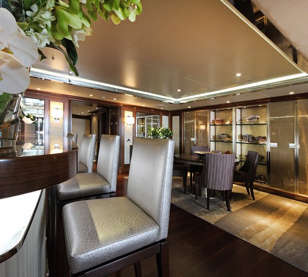 Elegant And Stylish Bar With Adjacent Table