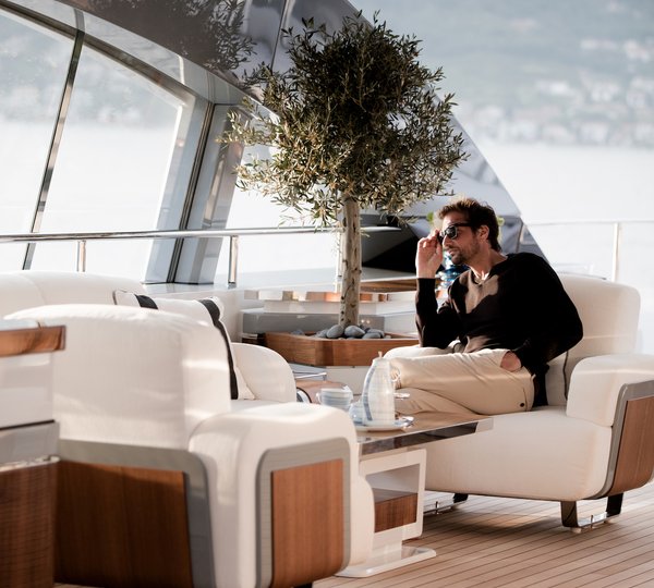 Enjoying A Cup Of Coffee On Deck 