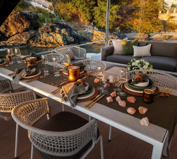 Exterior Dining Area With Sea Views