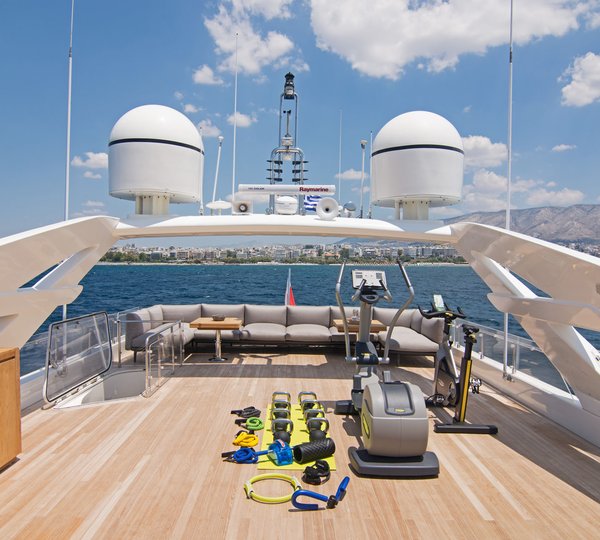 Flybridge Gym Equipment On Yacht