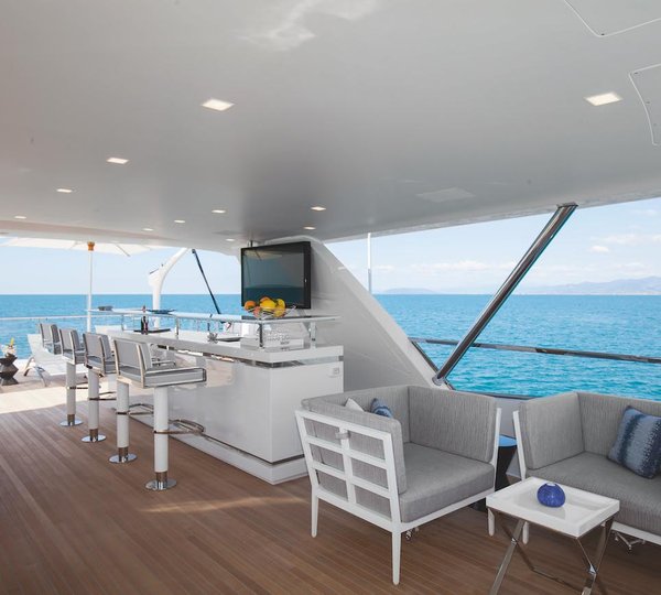 Fully Equipped Drinks Bar On The Sun Deck