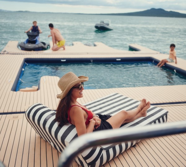 Fun By A Superyacht Floating Pool