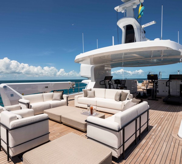 Gym Equipment And Seating Area On Sun Deck