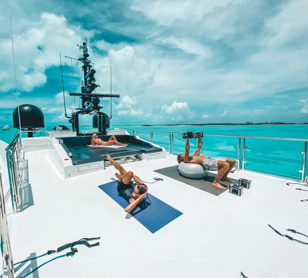 Gym Equipment On Deck And Sunbathing Area