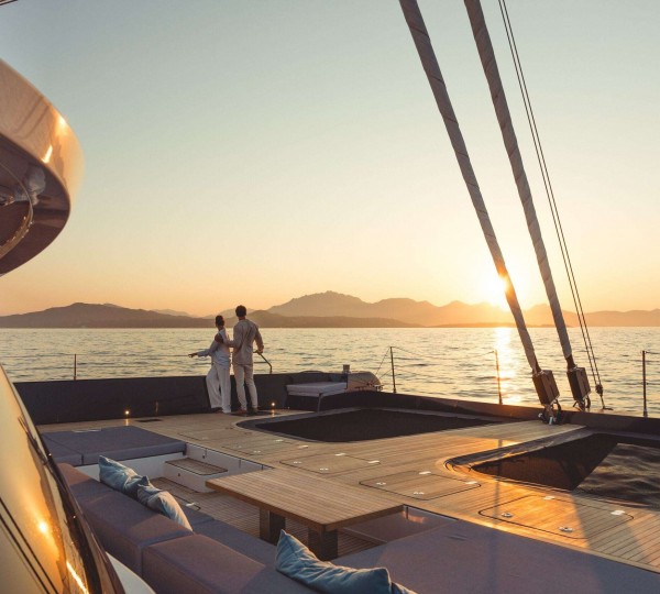 Sunset on the foredeck