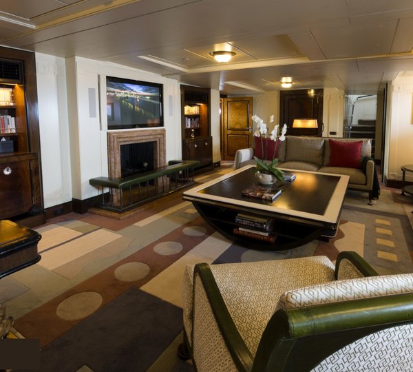 Large Salon With Fireplace