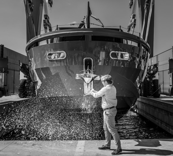 Launch And Christening Ceremony Of Yacht HAZE