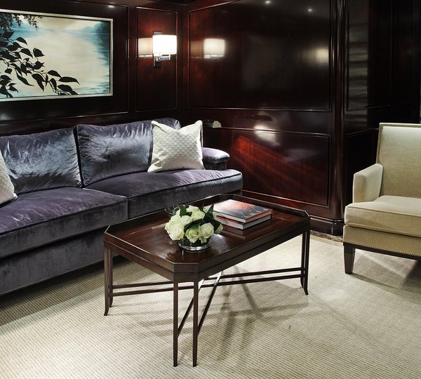 Lounge Detail With Plush Sofa And Cofee Table