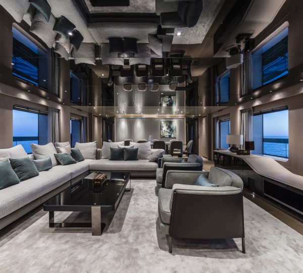 Main Saloon With Large Sofa