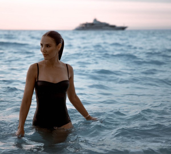 Model With Superyacht