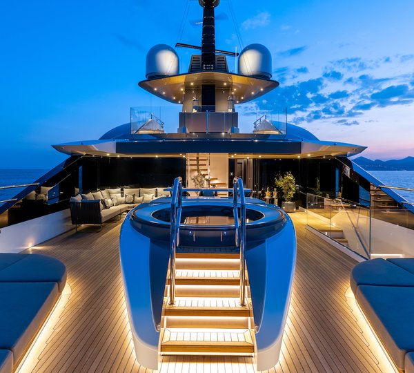 Owner Deck Jacuzzi By Night