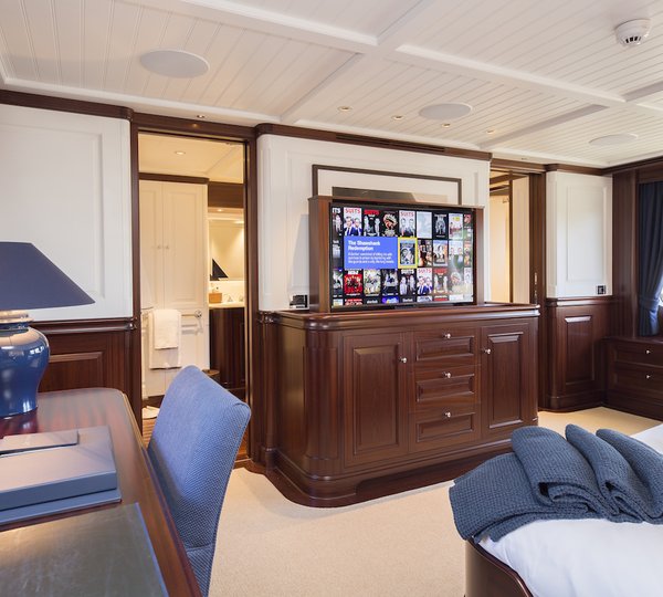 Owners Stateroom Desk And Popup Tv
