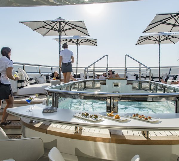 Relaxing Yacht Lifestyle Around Jacuzzi