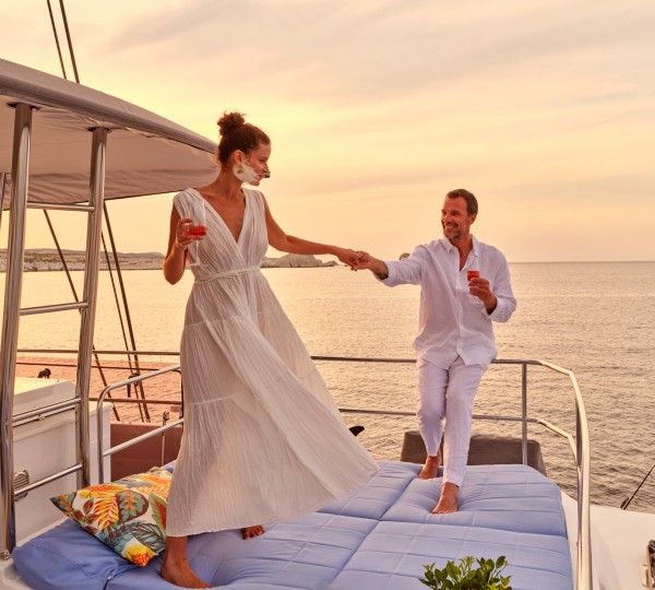 Romantic Moments Aboard A Yacht