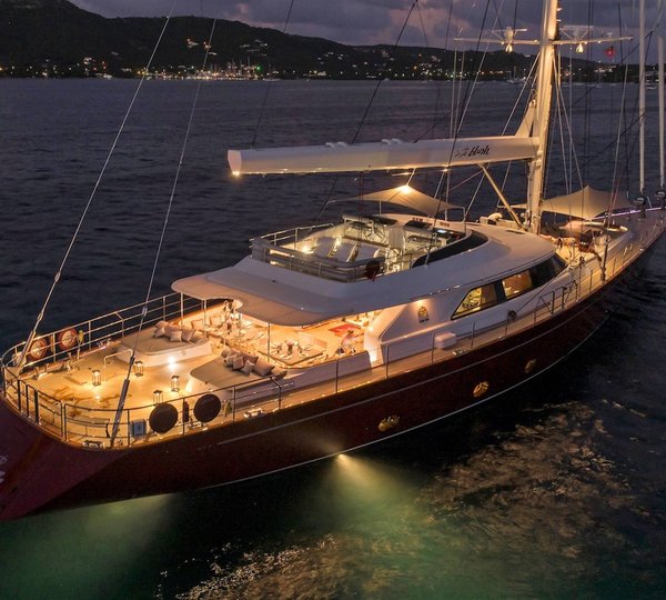 Sailing Yacht BLUSH At Night