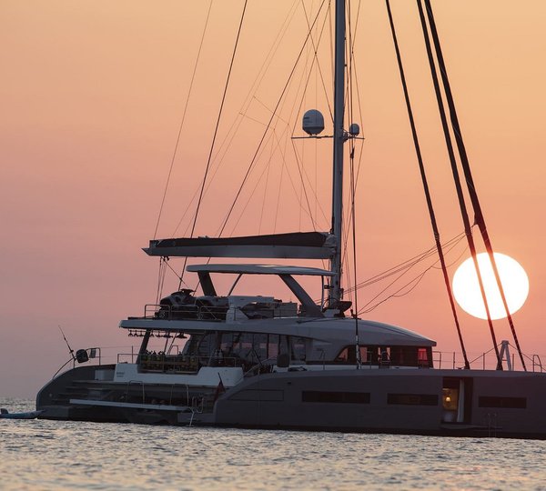 Catamaran Babac At Sunset