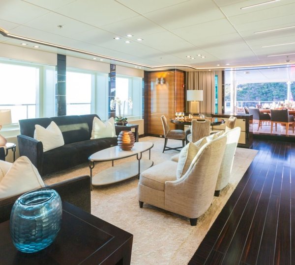Saloon With Games Table And Lounging Area With Alresco Dining Further Aft