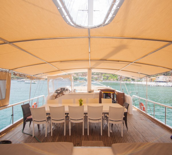 Shaded Exterior Seating And Dining Area