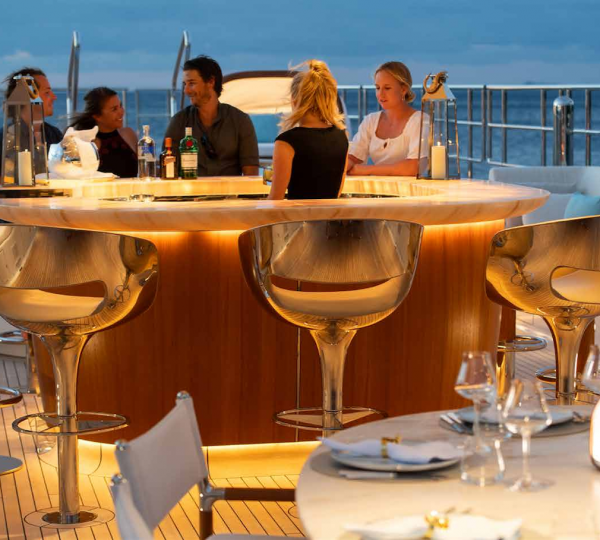 Sun Deck Bar At Night