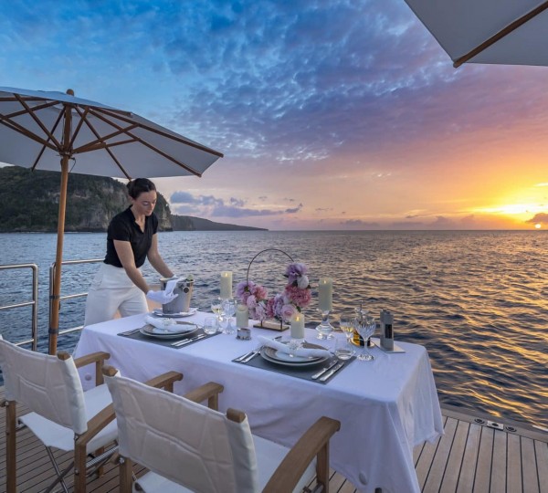 Sunset Dining - Photo © Yachting Image