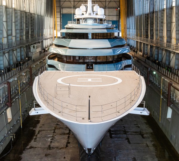 Superyacht Kaos Ex Jubilee During Refit -