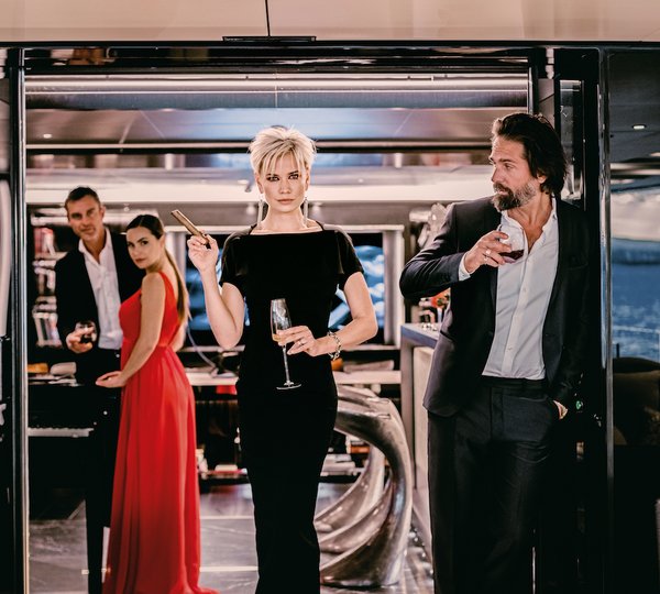 Superyacht Lifestyle In The Evening